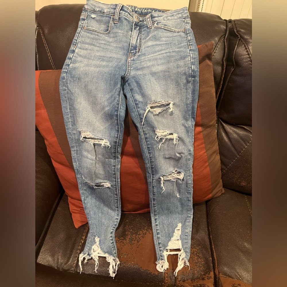 American Eagle Denim super high rise jeggings